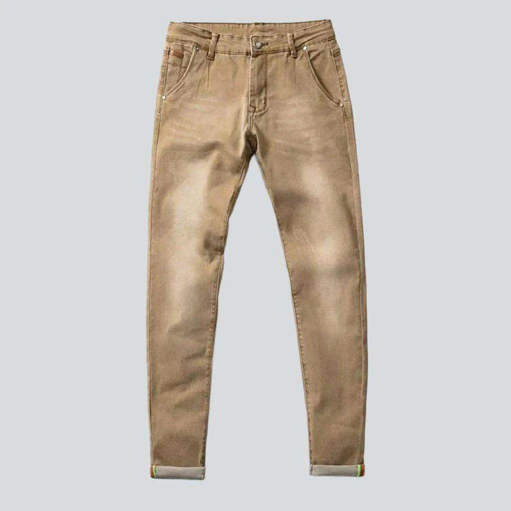 Slim color jeans for men