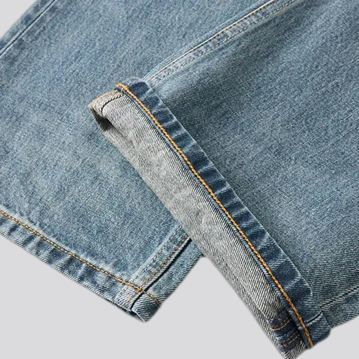 Dark faded street style men's jeans