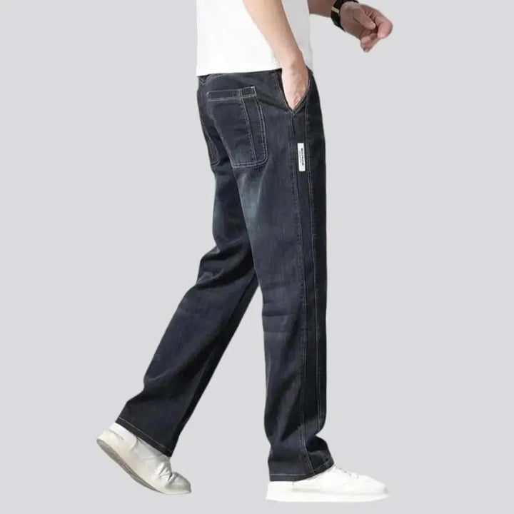 High-waist lyocell jeans for men