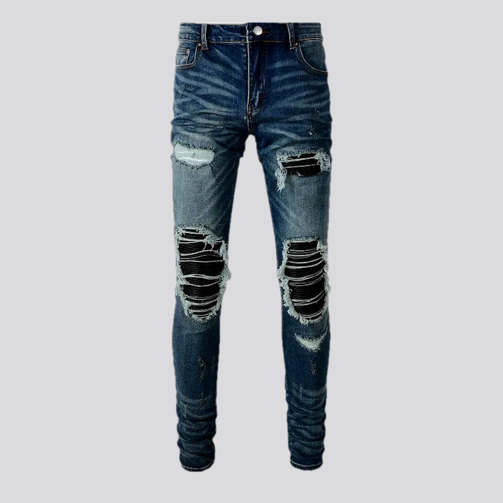 Mid-waist Ripped Stretchable Skinny Jeans for Men | Jeans4you.shop