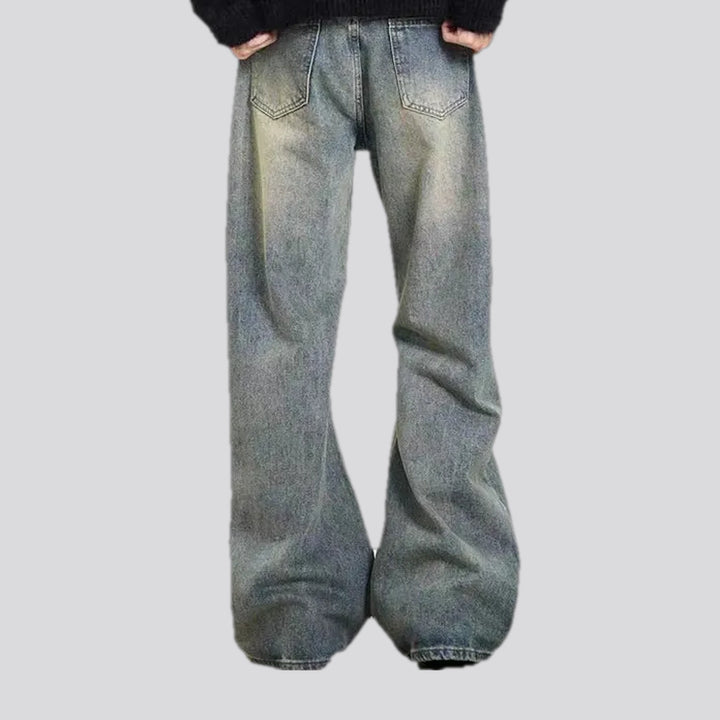 Washed out medium fit men's jeans